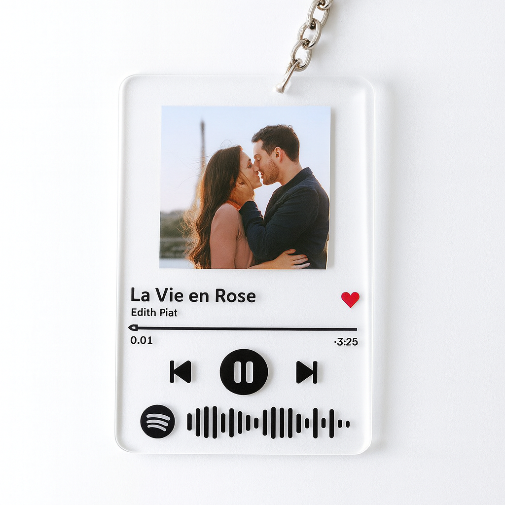 Porte-clés Photo Spotify Personnalisés
