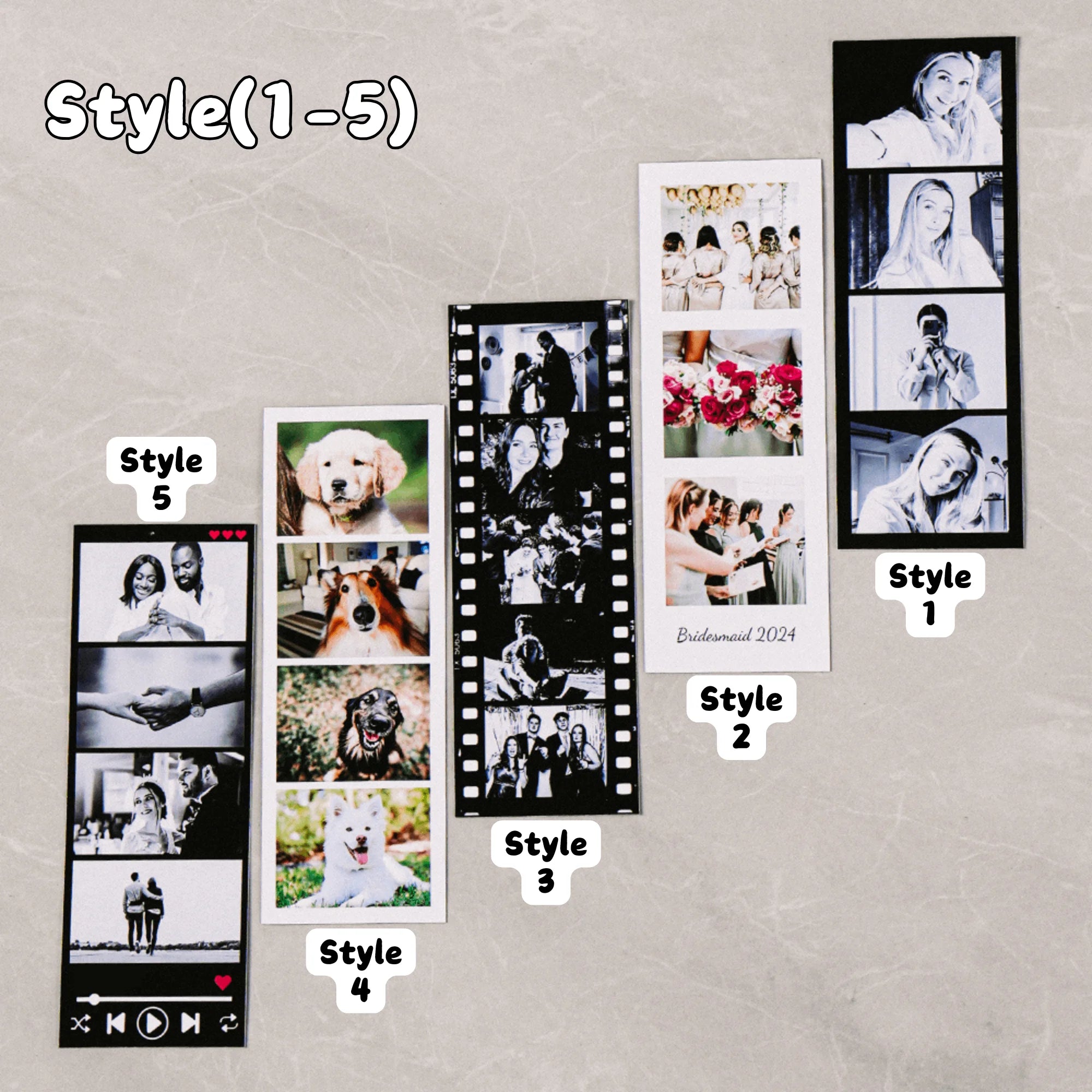 Bandelettes Photo Personnalisées Style Rétro - Immortalisez Vos Souvenirs !